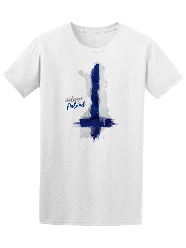 Finland Flag Watercolor Print T-Shirt for Men - Soft Cotton Graphic Tee for Casual Wear & Travel Enthusiasts