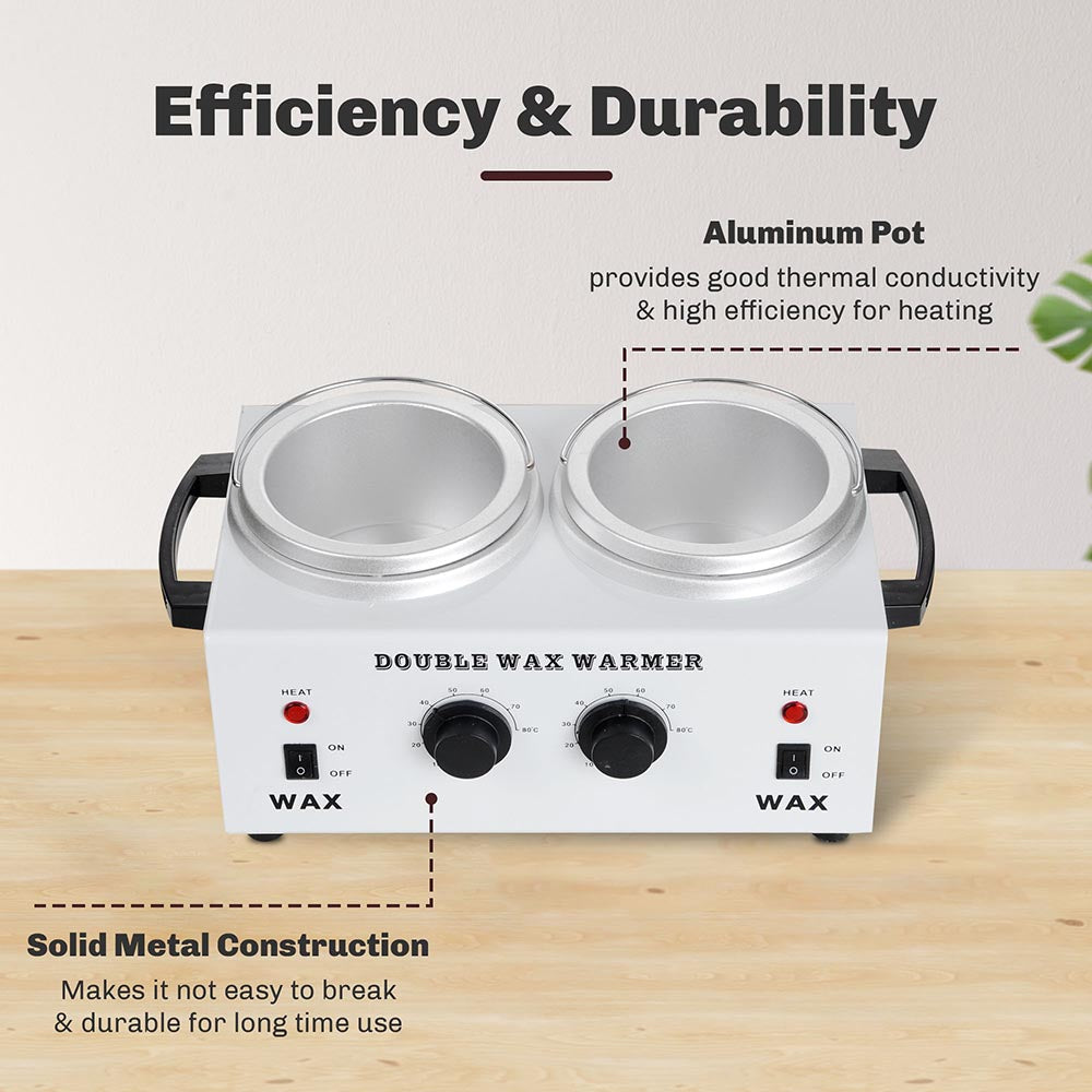 Premium Double Pot Wax Melt Warmer - Fast & Even Heating for Home Spa, Aromatherapy & Relaxation - Perfect for Scented Wax Cubes, Candles & Essential Oils
