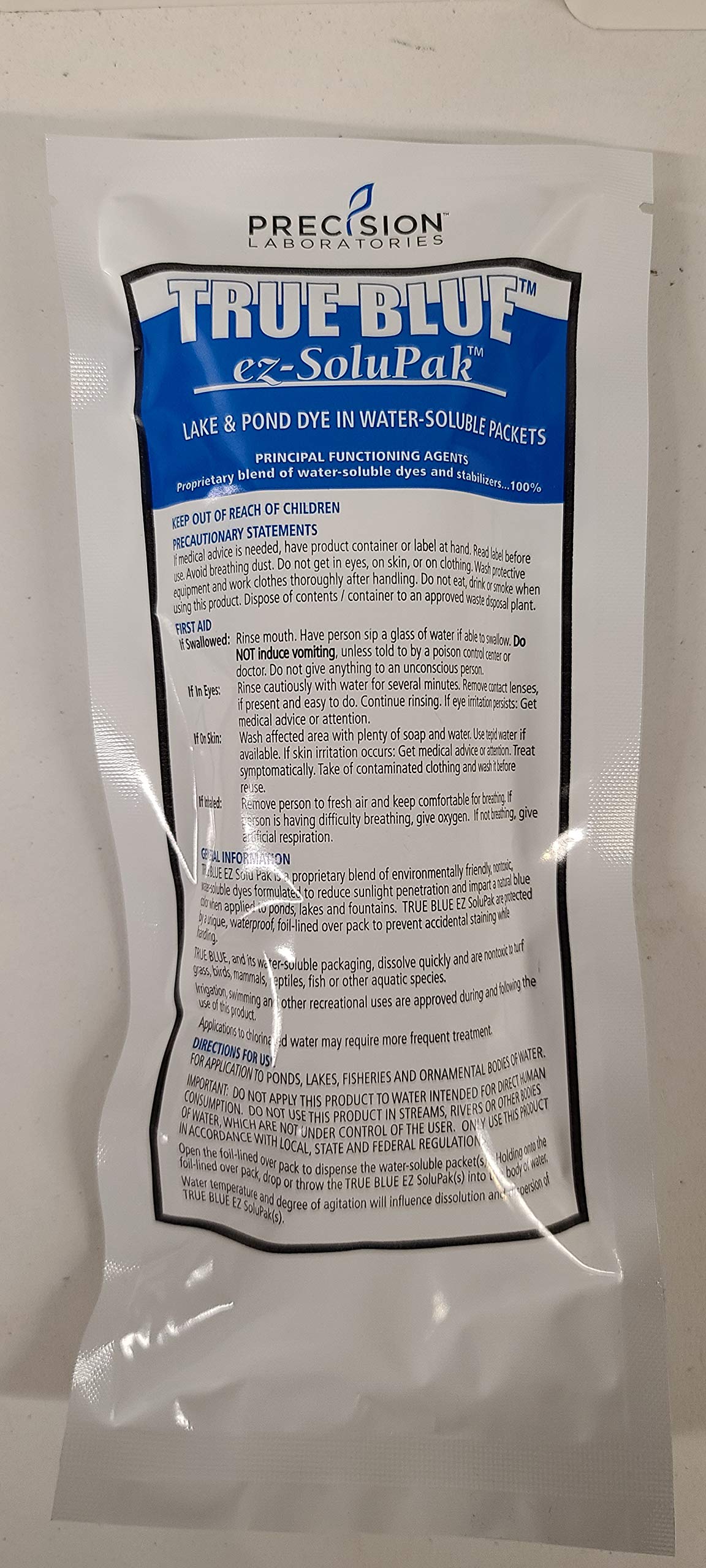 True Blue EZ SoluPak Pond & Lake Dye - 6 Pack | Water Clarifier for Ponds, Lakes & Water Gardens | Safe for Fish & Plants | Improves Water Quality & Aesthetics