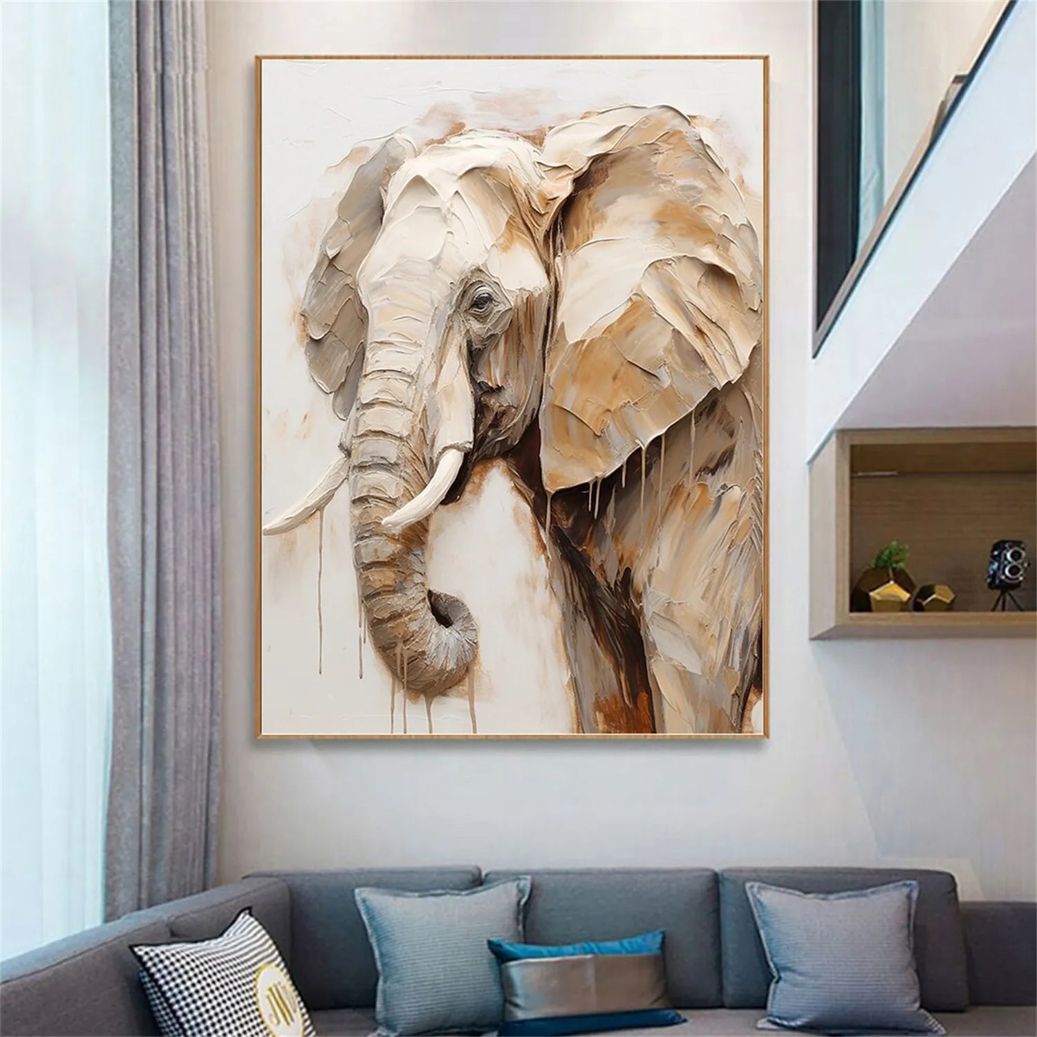 Animal Art Painting #AP076 - Handmade Canvas Wall Decor for Living Room, Bedroom & Office | Wildlife & Nature Inspired Artwork