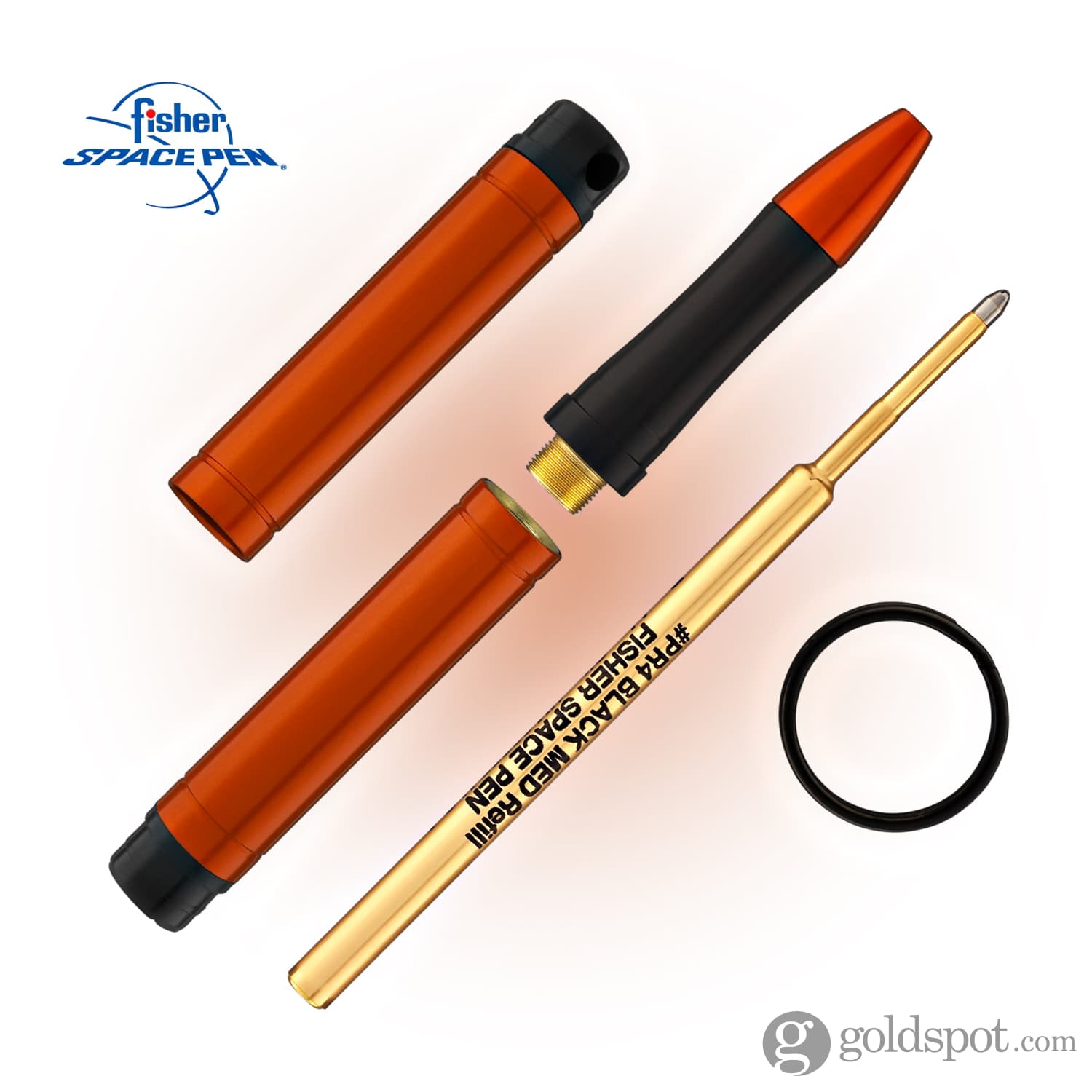 Fisher Space Pen Backpacker Ballpoint Pen - Orange Anodized Aluminum Keychain Pen for Outdoor Adventures, Hiking, Camping & Everyday Carry (EDC)