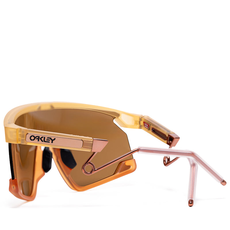 Oakley BXTR Metal Sunglasses Matte Transparent Curry Frame with Prizm Bronze Lenses - Perfect for Outdoor Sports, Running, and Driving