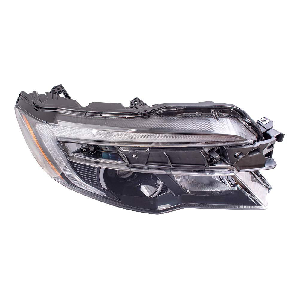 Brock Replacement Passenger Side Halogen Headlight Assembly with LED DRL for 2016-2020 Honda Pilot | Perfect for Night Driving & Enhanced Visibility