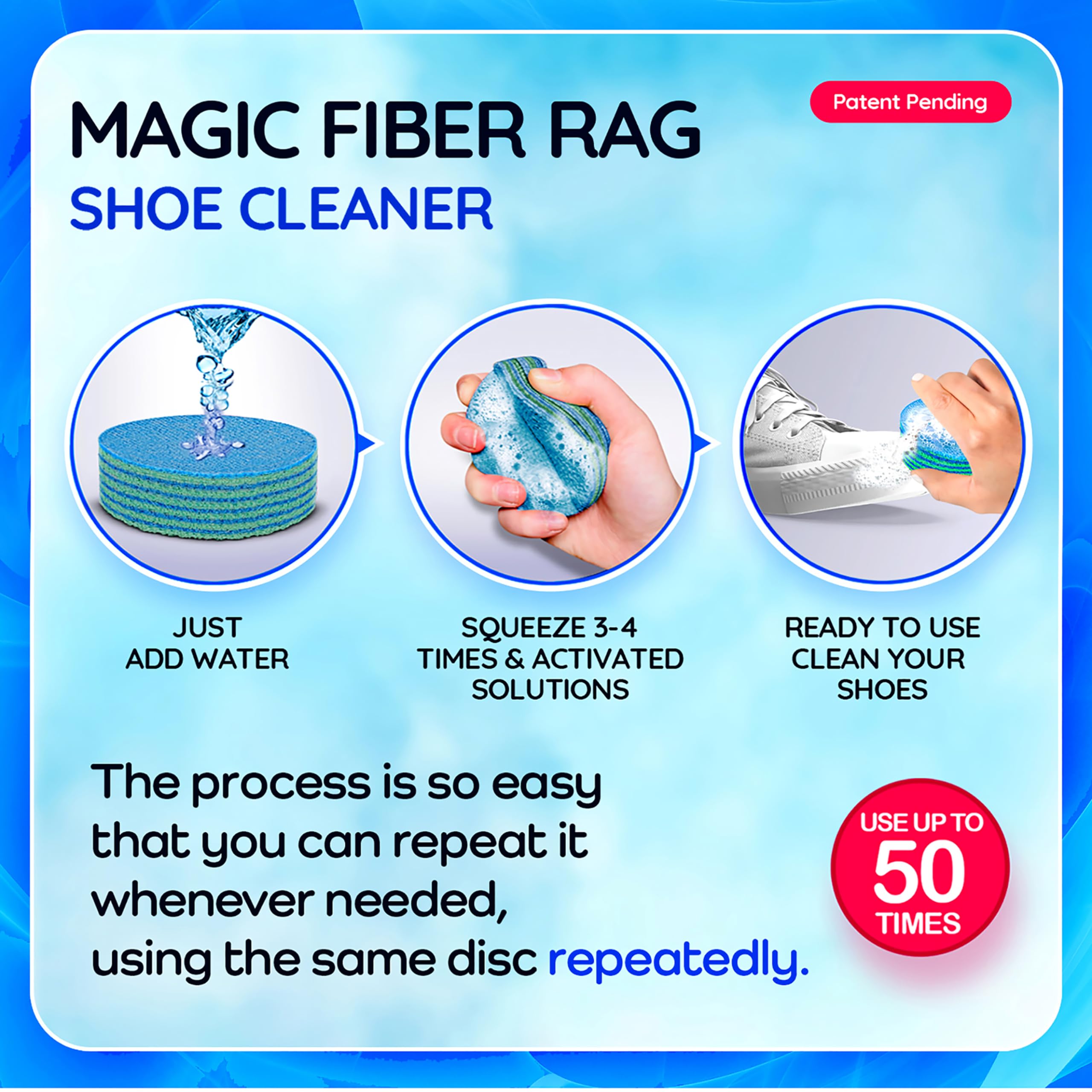 Instant Shoe Cleaner & Sneaker Sole Stain Remover - Travel Size for Tennis, Leather, White, Suede & Canvas Shoes - Perfect for Gym, Travel & Everyday Use