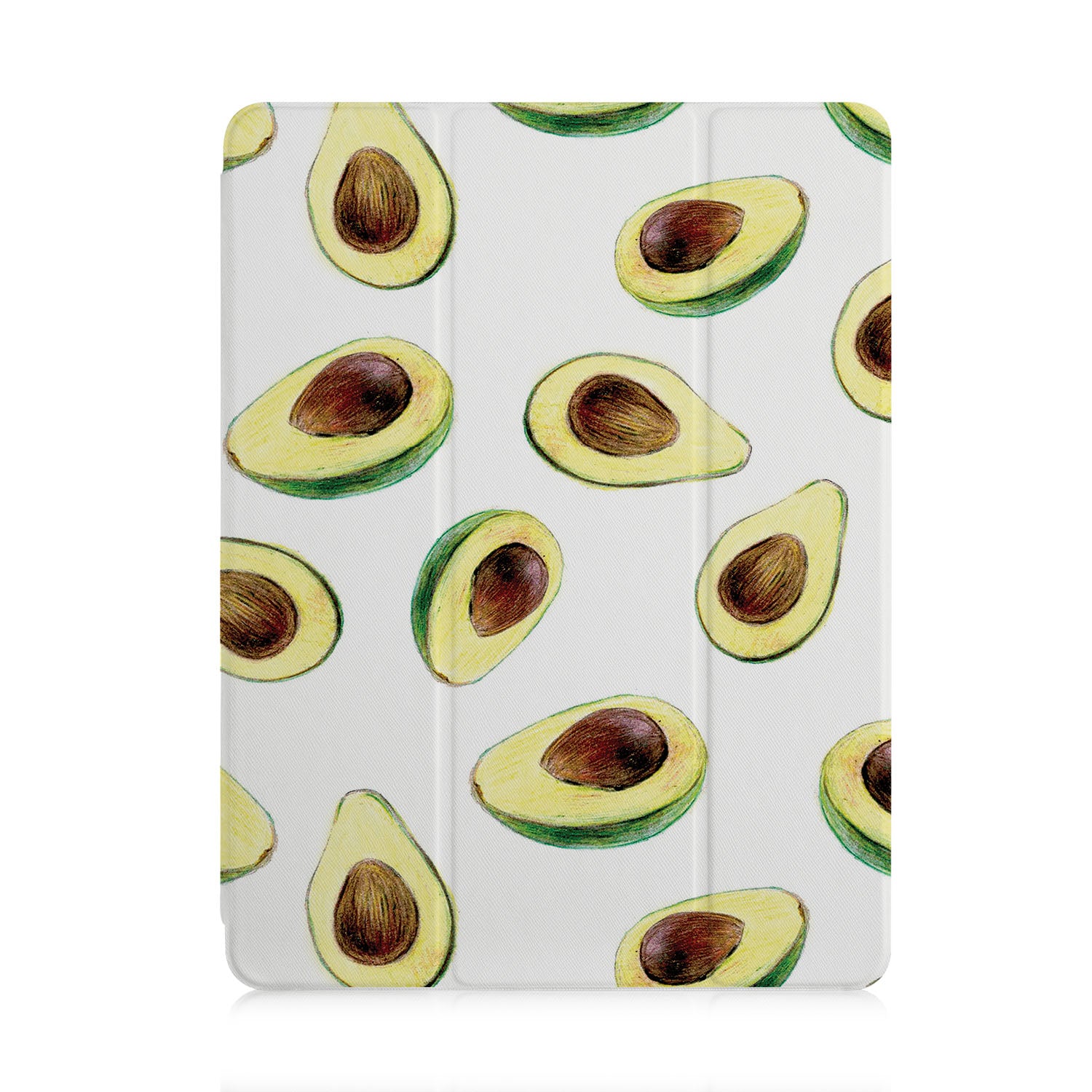 Premium iPad Trifold Case with Fruit Design - Slim Protective Cover for iPad 6th/7th/8th/9th Gen - Perfect for Work, School & Travel