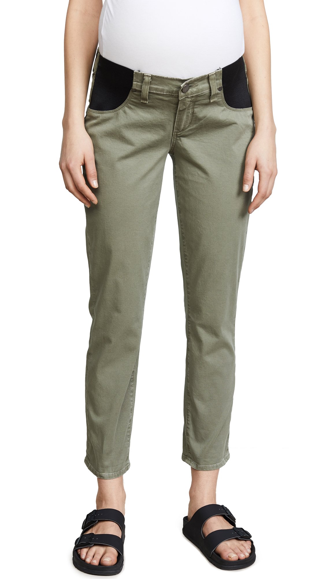 PAIGE Women's Brigitte Maternity Jeans - Stretchy Comfort Fit for Pregnancy | Perfect for Work, Casual & Everyday Wear