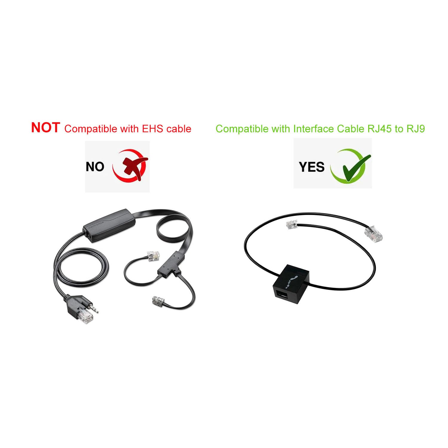 USB A & USB C to RJ9 Adapter - Compatible with Plantronics, Jabra & Sennheiser Wireless DECT Headsets (CS520, 510, 8200, W740, Voyager Legend, B235, B335) - Connect to SAVI System for Office & Call Center Headsets