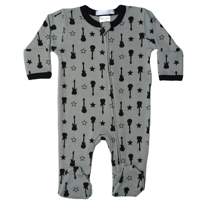 Baby Steps Footie Pajamas in Rock Coal Color - Soft & Cozy Infant Sleepwear for Newborns & Toddlers - Perfect for Bedtime, Naptime & Winter Comfort