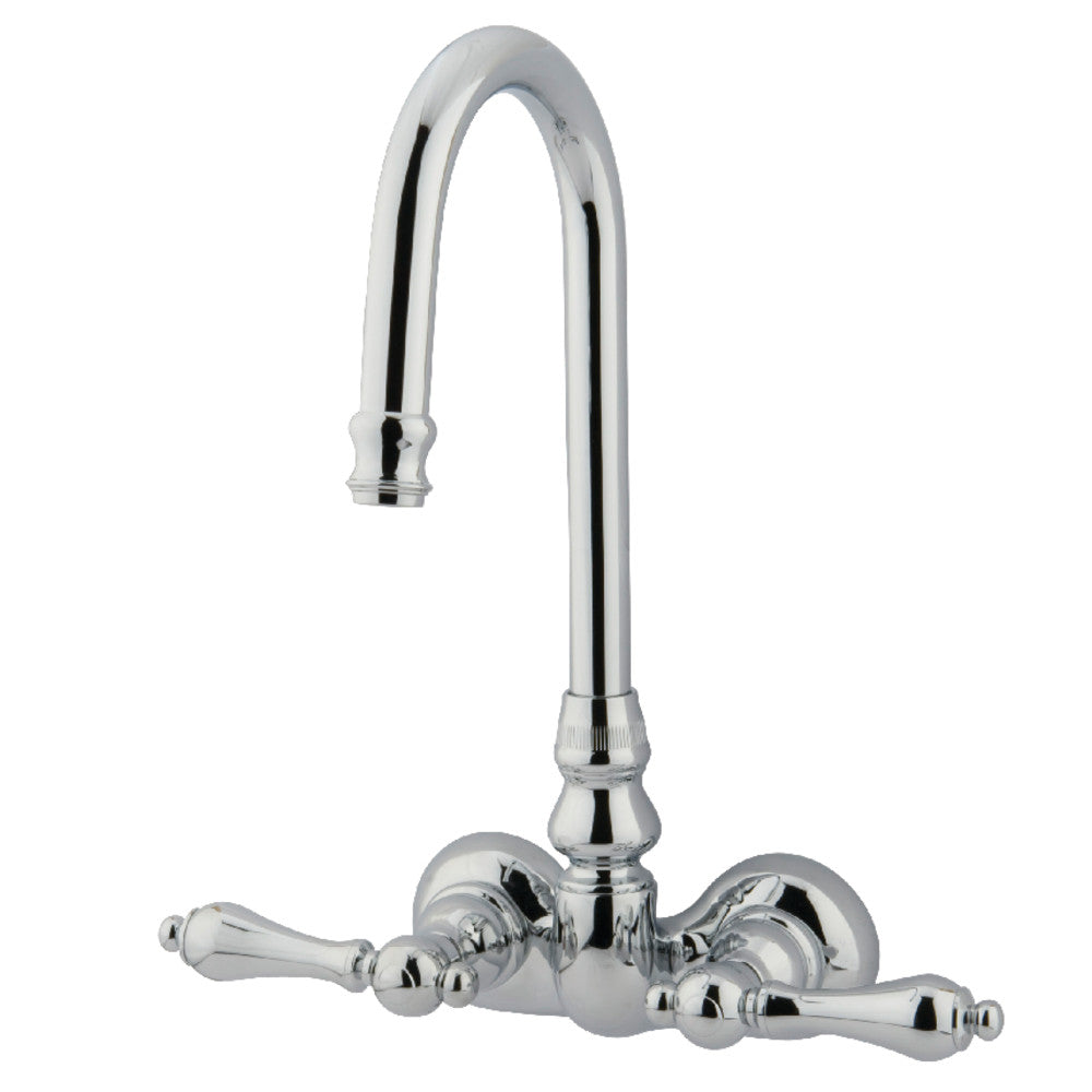 Kingston Brass CC71T5 Vintage 3 3/8 Inch Wall Mount Tub Faucet - Classic Bathroom Fixture for Traditional & Farmhouse Style Homes