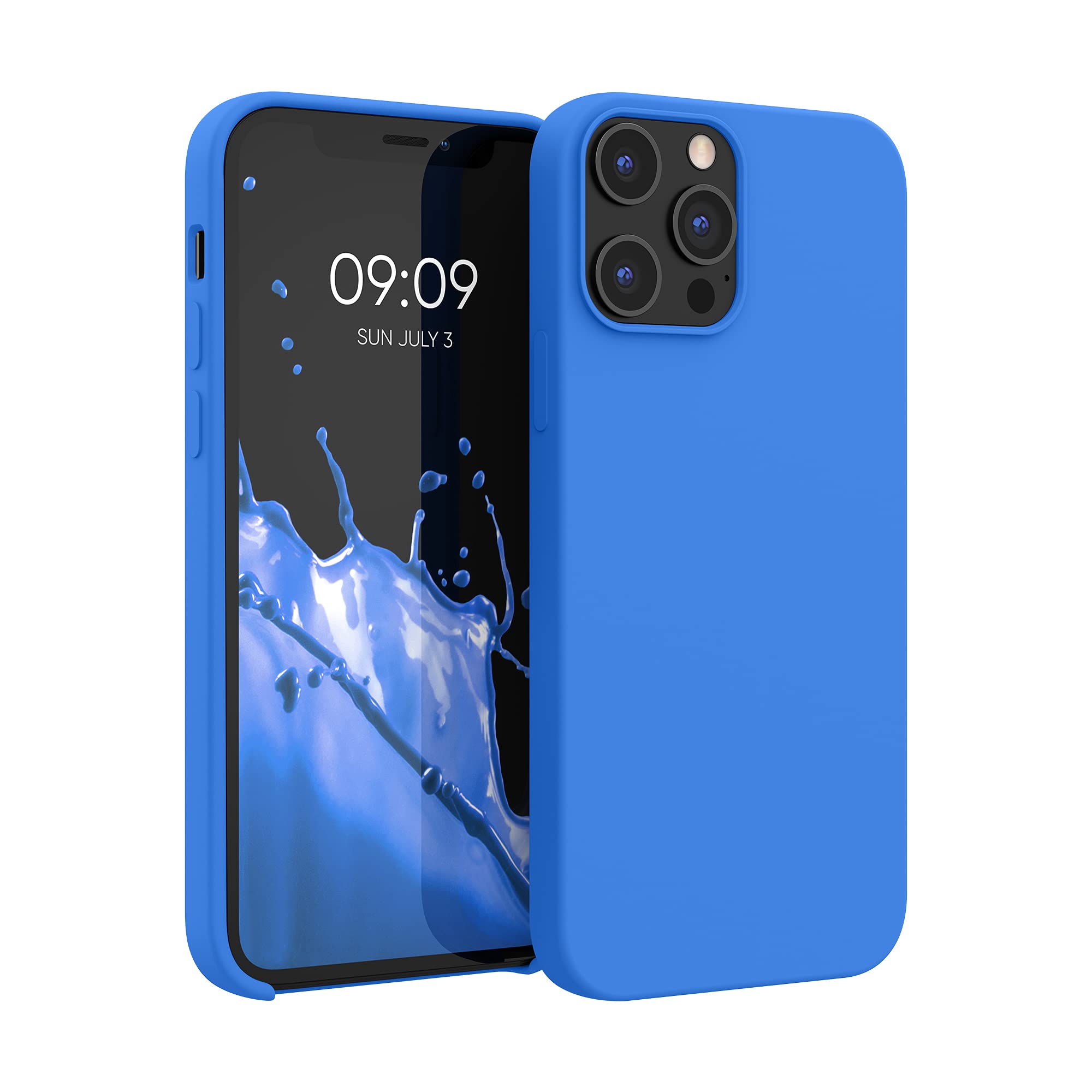 kwmobile Premium TPU Silicone Case for Apple iPhone 12 Pro Max - Soft Protective Phone Cover in Sea Breeze Color - Slim Fit Shockproof Case for Everyday Use, Work & Travel