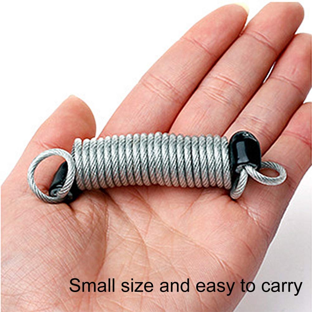 1m/3.3ft Stainless Steel Retractable Luggage Lock Cable - TSA Approved Travel Security Wire for Suitcases, Backpacks & Bags - Perfect for Airports, Hotels & Public Transport Safety