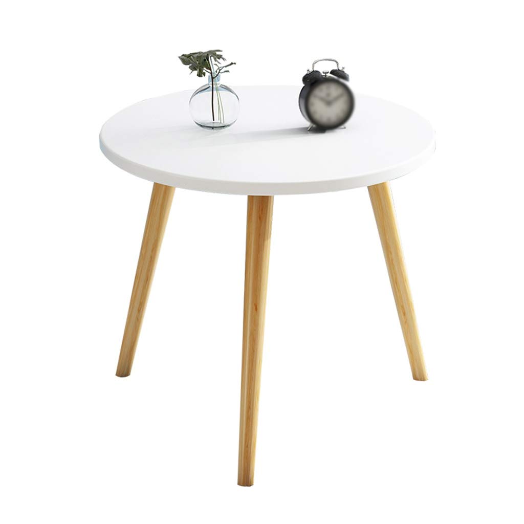 Z-W-Dong Wooden Round Side Table - Adjustable Height 30-60CM, Portable Coffee Table for Living Room, Bedroom, Hotel Decor (Brown, 60x50CM) - Perfect for Reading Nook, Nightstand, or Accent Furniture