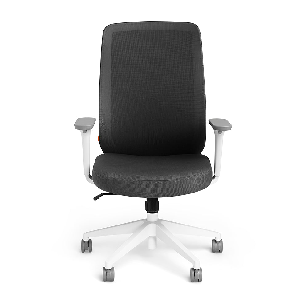 Ergonomic Dark Gray Max High Back Task Chair with White Frame - Perfect for Home Office, Gaming & Workspace Comfort