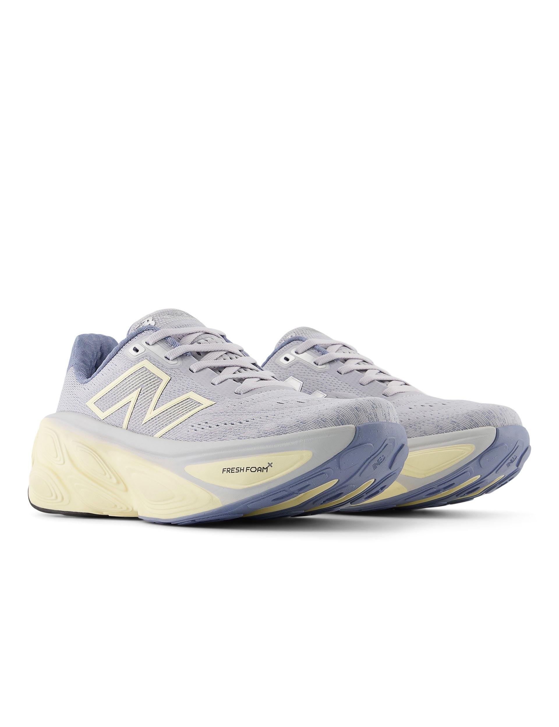 New Balance Fresh Foam X More v5 Running Shoes - Pearl Grey | Cushioned Comfort for Long-Distance Running & Daily Training