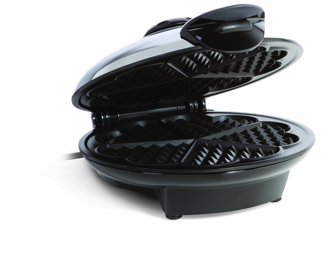 Euro Cuisine WM520 Heart Shaped Waffle Maker - 8-Inch Non-Stick Iron Waffle Maker with PTFE & PFOA Free Eco-Friendly Plates, Perfect for Valentine's Day, Anniversaries & Romantic Breakfasts in Bed