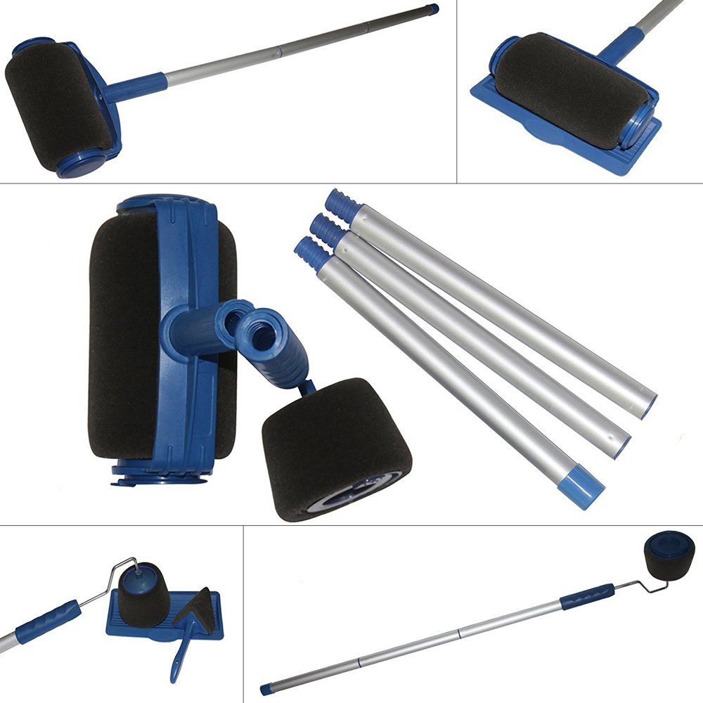 ELEOPTION 6-Piece Paint Roller Kit - Paint Runner Set with Roller Tray, Extension Pole, Edger & Corner Cutter for Smooth Wall Painting | Perfect for Home DIY Projects & Professional Interior Painting