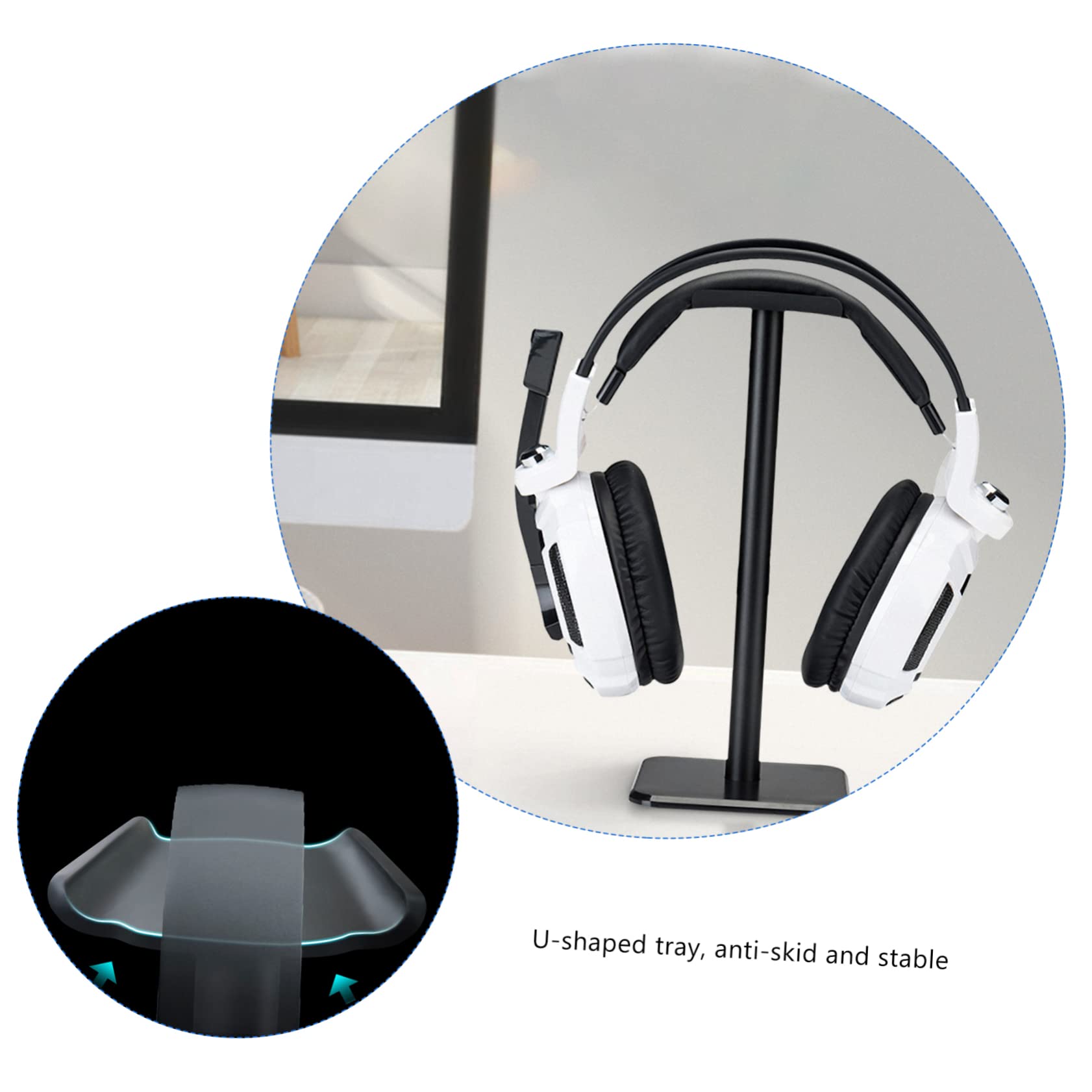 DOITOOL 3-Pack Headphone Stand Holder - ABS Headset Display Stand with Phone Dock - Perfect for Desk, Gaming Setup & Office Organization