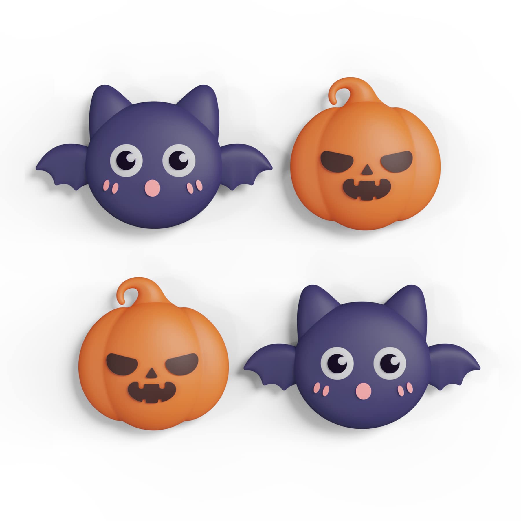 PlayVital Halloween Pumpkin Bat Joystick Caps for Nintendo Switch, Switch Lite & Switch OLED - Analog Thumb Grip Covers for Enhanced Gaming Comfort (Perfect for Halloween Gaming Sessions & Year-Round Play)