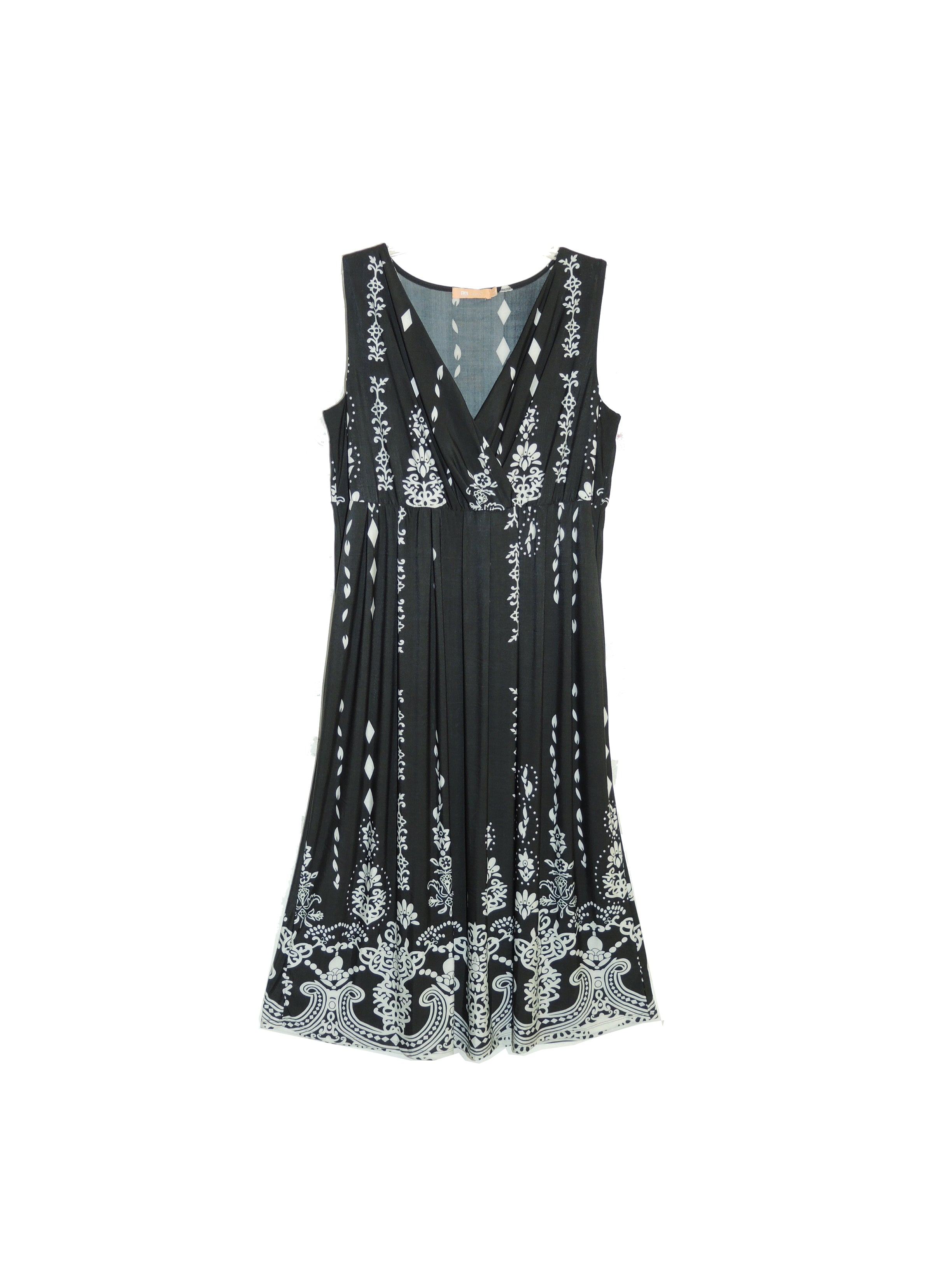 La Cera Paisley Border Print Sleeveless Printed Maxi Dress - Floral Bohemian Summer Beach Dress for Women, Perfect for Vacations, Parties & Casual Outings
