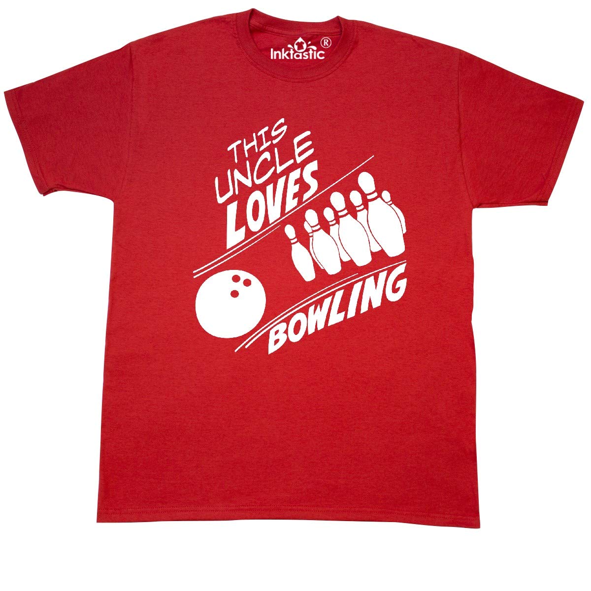 Inktastic Funny Bowling Uncle T-Shirt - Vintage Bowling Ball & Pins Graphic Tee for Men - Perfect Gift for Bowling Enthusiasts & Sports Fans (Casual Wear, Bowling Parties, Family Gatherings)