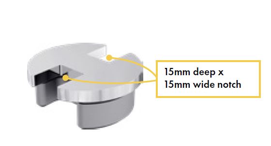 Premium SS316L Two-Way Notched Top Cap - High Polish Finish for Vape Tanks & E-Cigarette Mods - Durable & Stylish Vaping Accessory