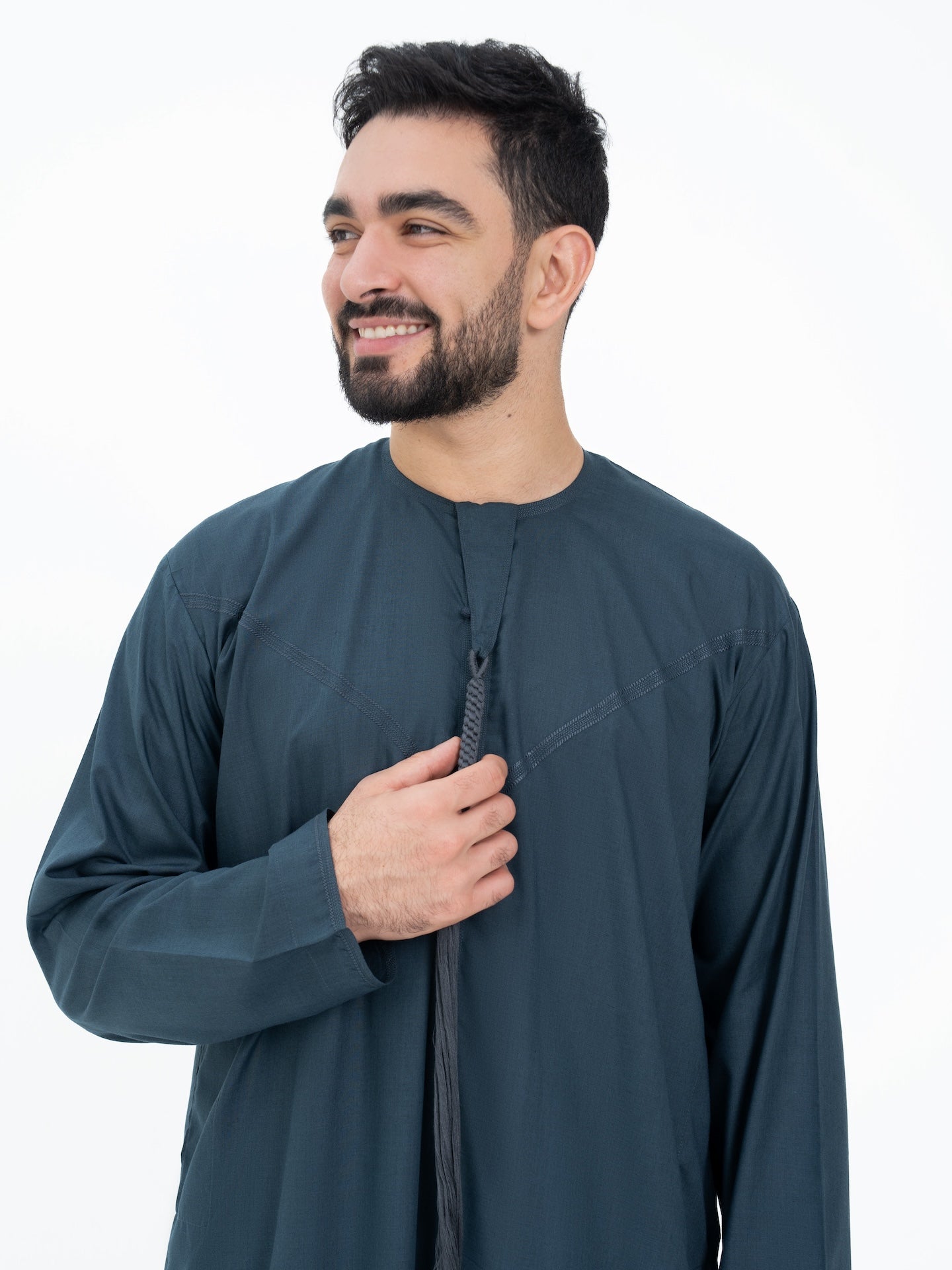 Premium Teal Blue Emirati Kandora for Men | Traditional Arabic Thobe | Eid & Wedding Formal Wear | Perfect for Special Occasions & Cultural Events