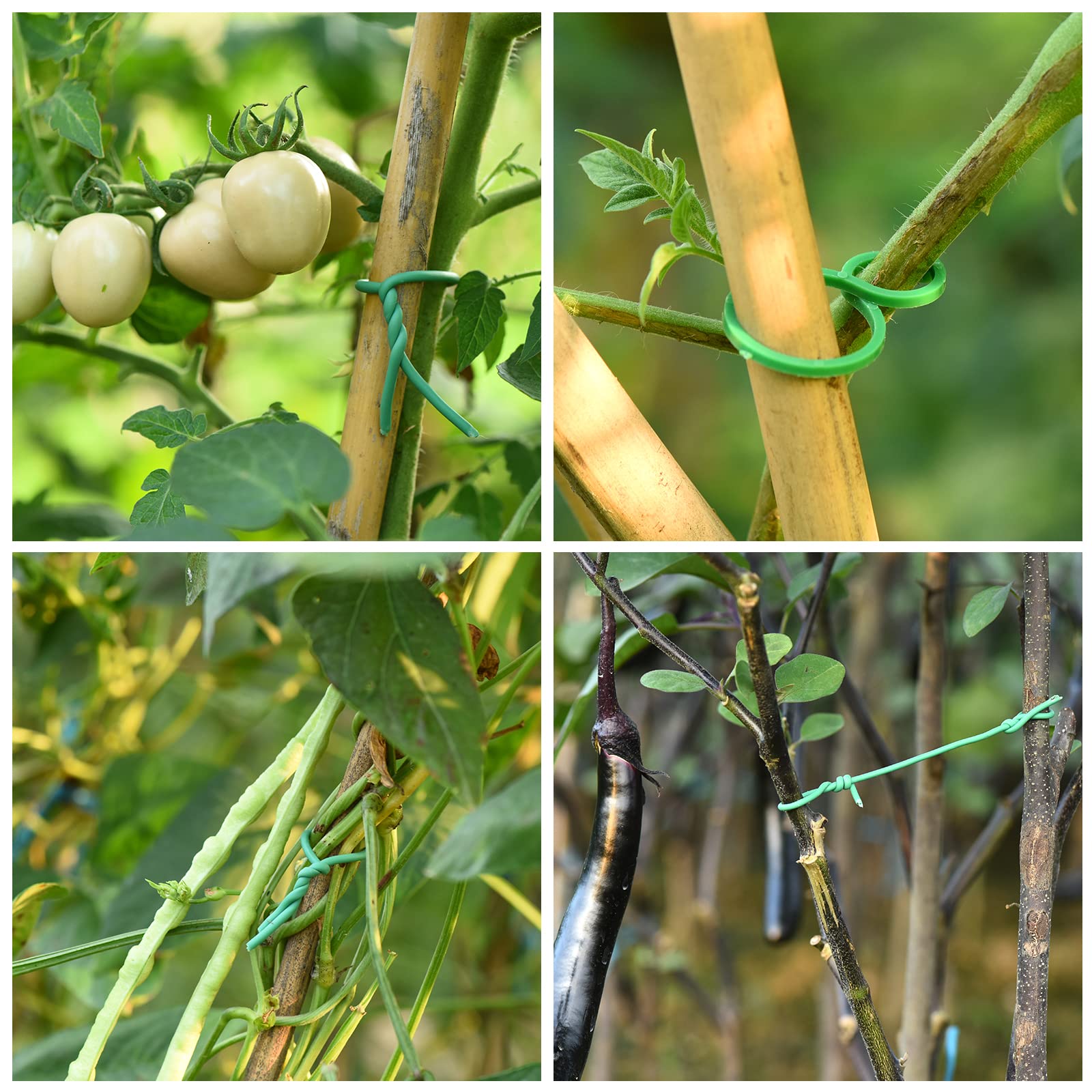 80 Feet Soft Plant Ties - Green Twist Ties with 20 PCS Clips for Gardening, Home Organization & Plant Support - 3mm Diameter - Perfect for Vine Training, Tomato Plants & DIY Home Decor