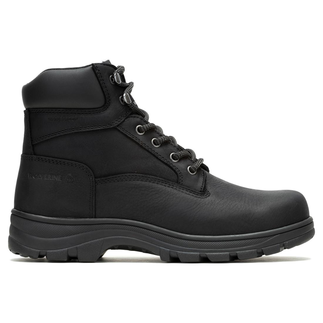 **Carlsbad Waterproof Steel Toe Work Boots for Men - Black Safety Shoes for Construction, Warehouse & Outdoor Work**
