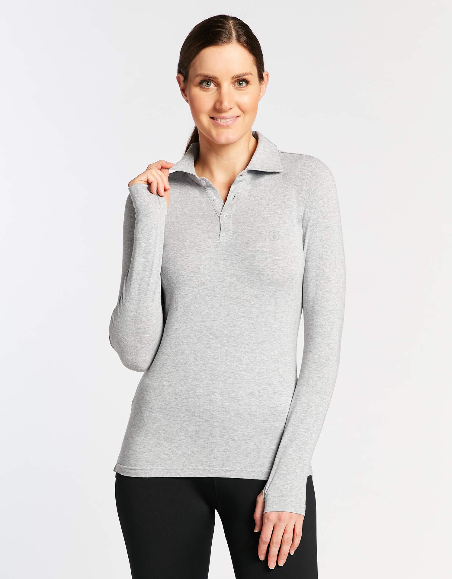 Solbari UPF 50+ Women's Sun Protection Long Sleeve Polo Shirt - UV Blocking, Breathable, Lightweight for Outdoor Activities, Golf, Hiking & Beach