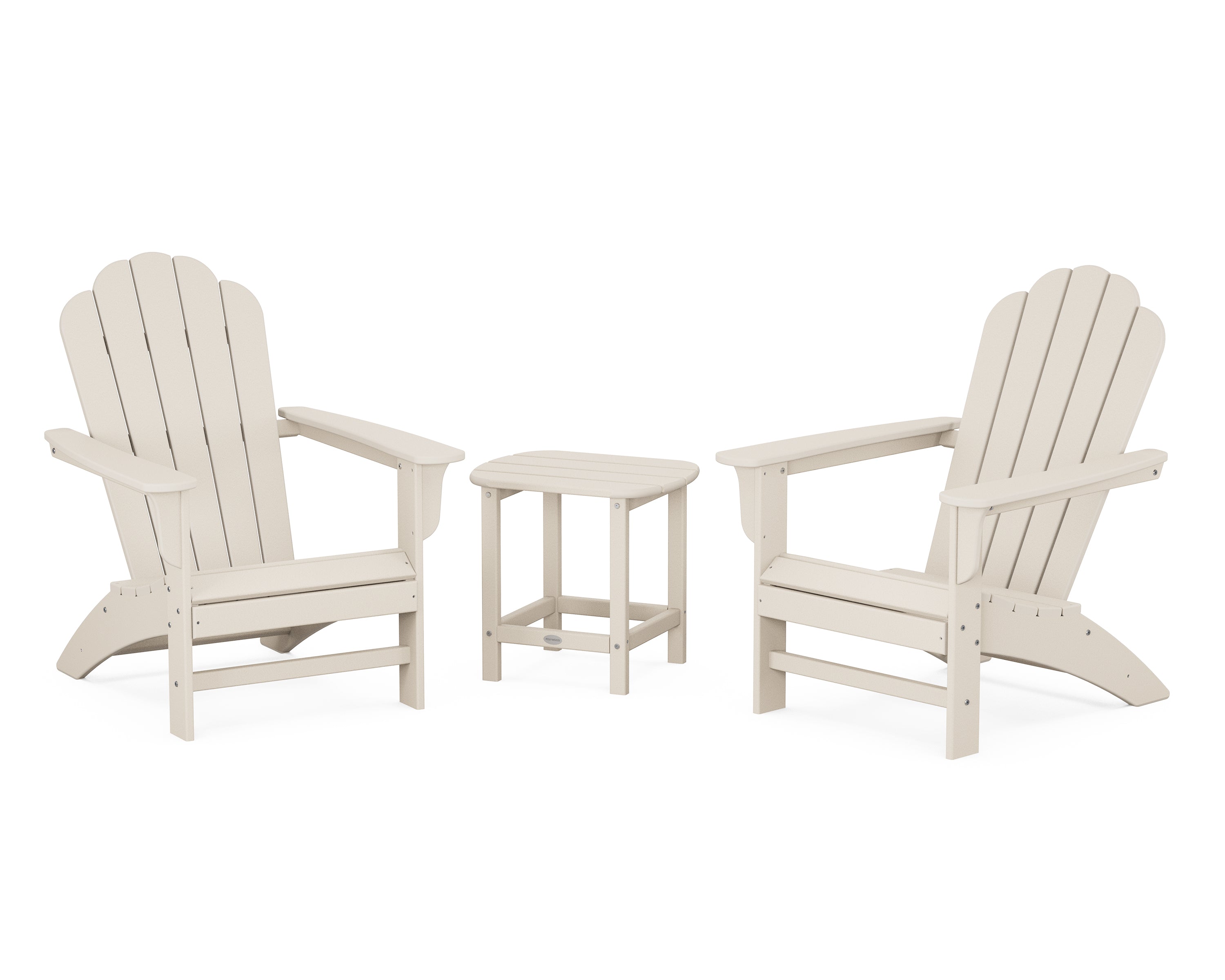 POLYWOOD Country Living Cottage Adirondack Chair 3-Piece Set - Durable Outdoor Furniture for Patio, Garden & Backyard Relaxation