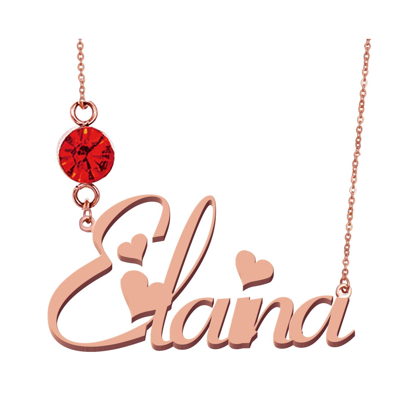 Personalized Name Necklace with Birthstone - Custom Engraved Jewelry for Women, Gift for Mom, Wife, Girlfriend - Perfect for Birthday, Anniversary, Valentine's Day