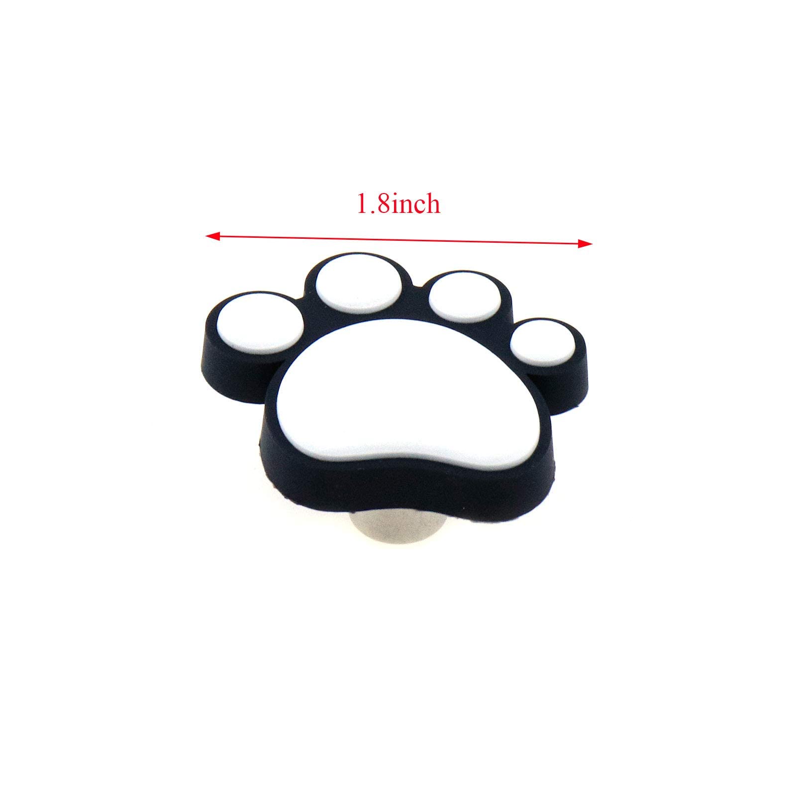 Soft Cartoon Rubber Paw Cabinet Knobs - Cute Drawer Pull Handles for Cabinet, Cupboard & Wardrobe (4pcs) - Perfect for Kids Room, Nursery & Pet-Friendly Home Decor