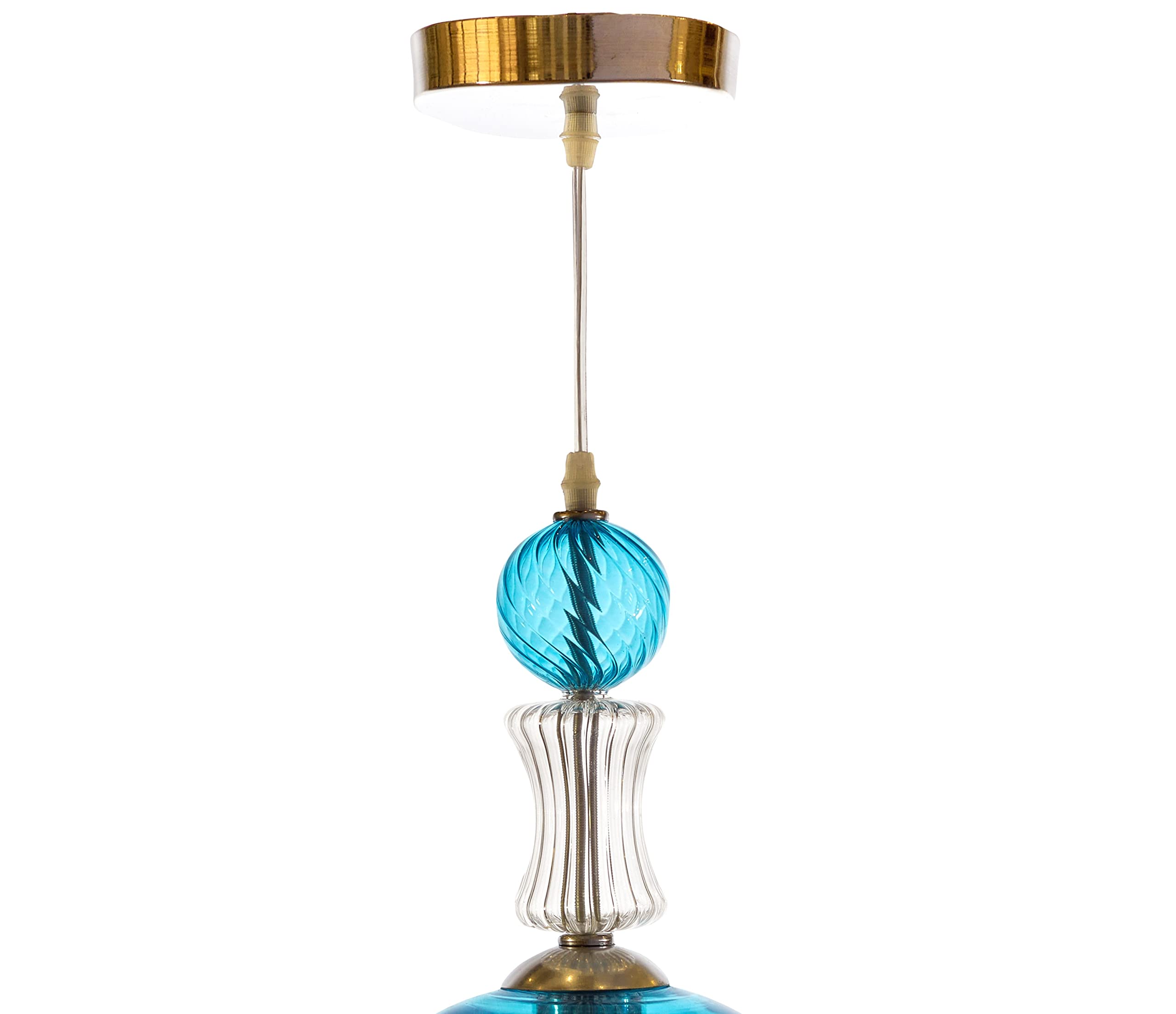 Modern Turquoise Pendant Light for Living Room & Kitchen Island - Elegant Ceiling Lighting Fixture for Home Decor | Perfect for Dining Areas, Bedrooms, and Fall Seasonal Decorations