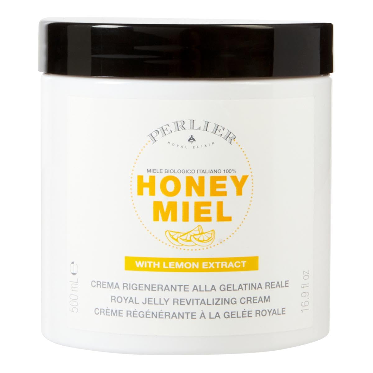 Perlier Honey and Lemon Body Cream 16.9 fl oz - Moisturizing & Nourishing for Dry Skin - Perfect for Daily Use & Spa Days