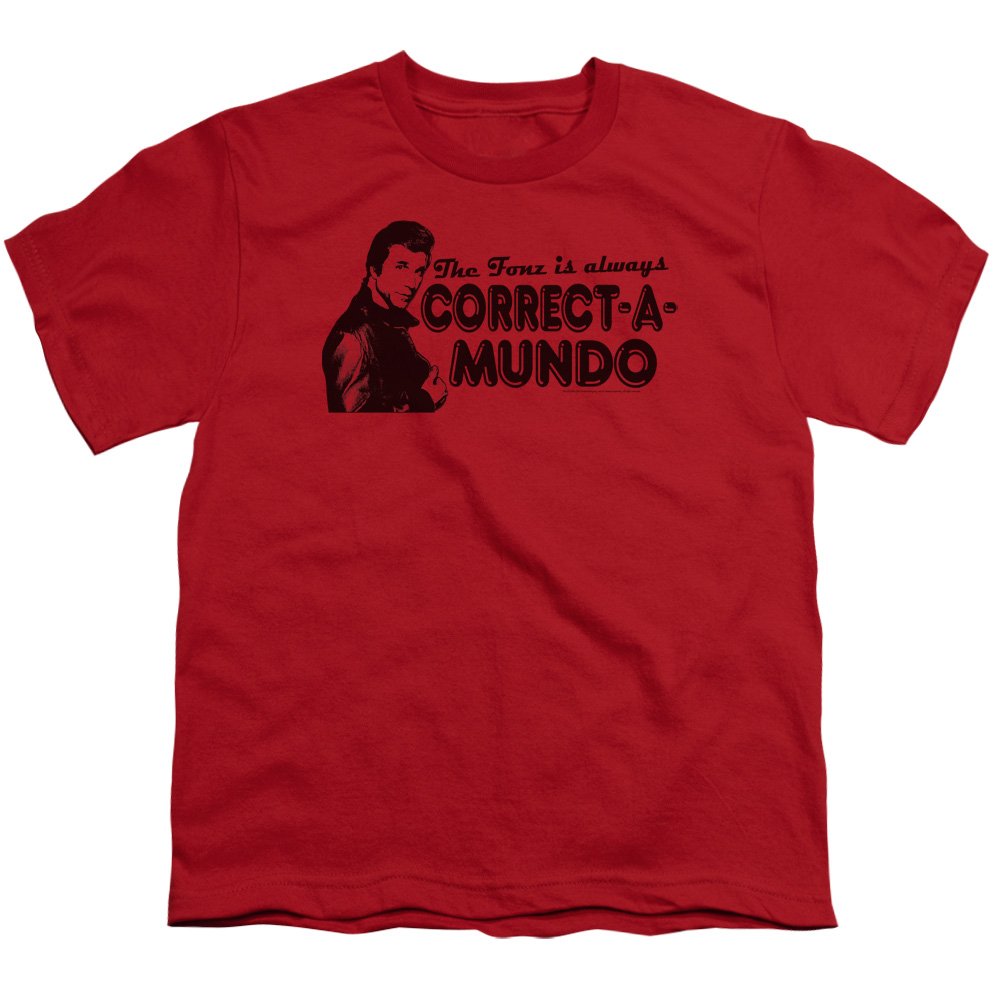 Happy Days Correct A Mundo Unisex Youth T-Shirt for Boys & Girls - Comfortable Casual Wear for School, Playdates & Everyday Outfits
