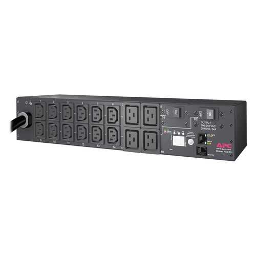 APC by Schneider Electric 2U Rack Mount PDU - Metered Power Distribution Unit, 30A 208V, 12x C13 & 4x C19 Outlets - Ideal for Data Center, Server Rack & Network Equipment Power Management
