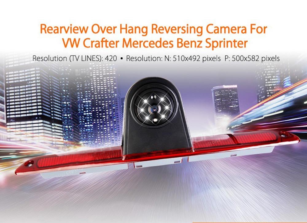 Mercedes Benz W906 W907 W910 316 CDI Sprinter Viano Vito Transit Ducato VW T5 Master Rear View Backup Camera - Waterproof Reversing Camera Replacement with Night Vision for Safer Parking & Reversing | Perfect for Commercial Vans, Delivery Trucks & RVs
