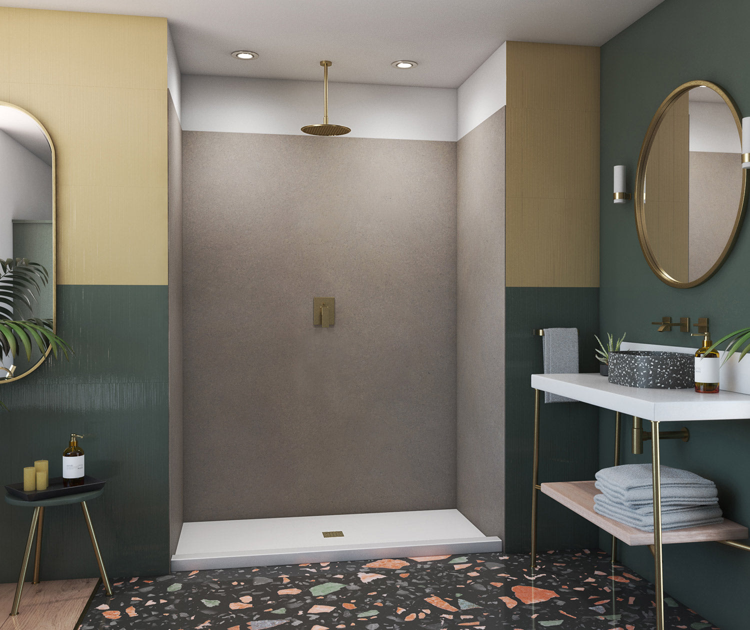 Swanstone 36x62x96 Inch Solid Surface Shower Wall Kit - Waterproof Bathroom Remodeling Solution for Modern Homes