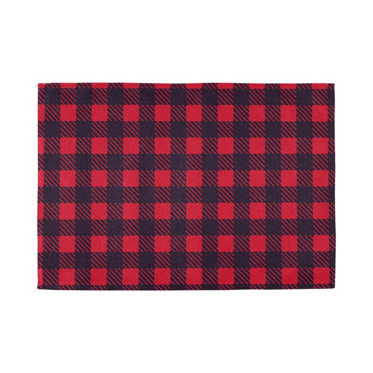 JUMBEAR Buffalo Plaid Placemats - Reversible Red and Black Checkered Table Mats for Christmas, Thanksgiving & Holiday Dining Decor - Perfect for Festive Tablescapes, Dinner Parties & Seasonal Home Decor