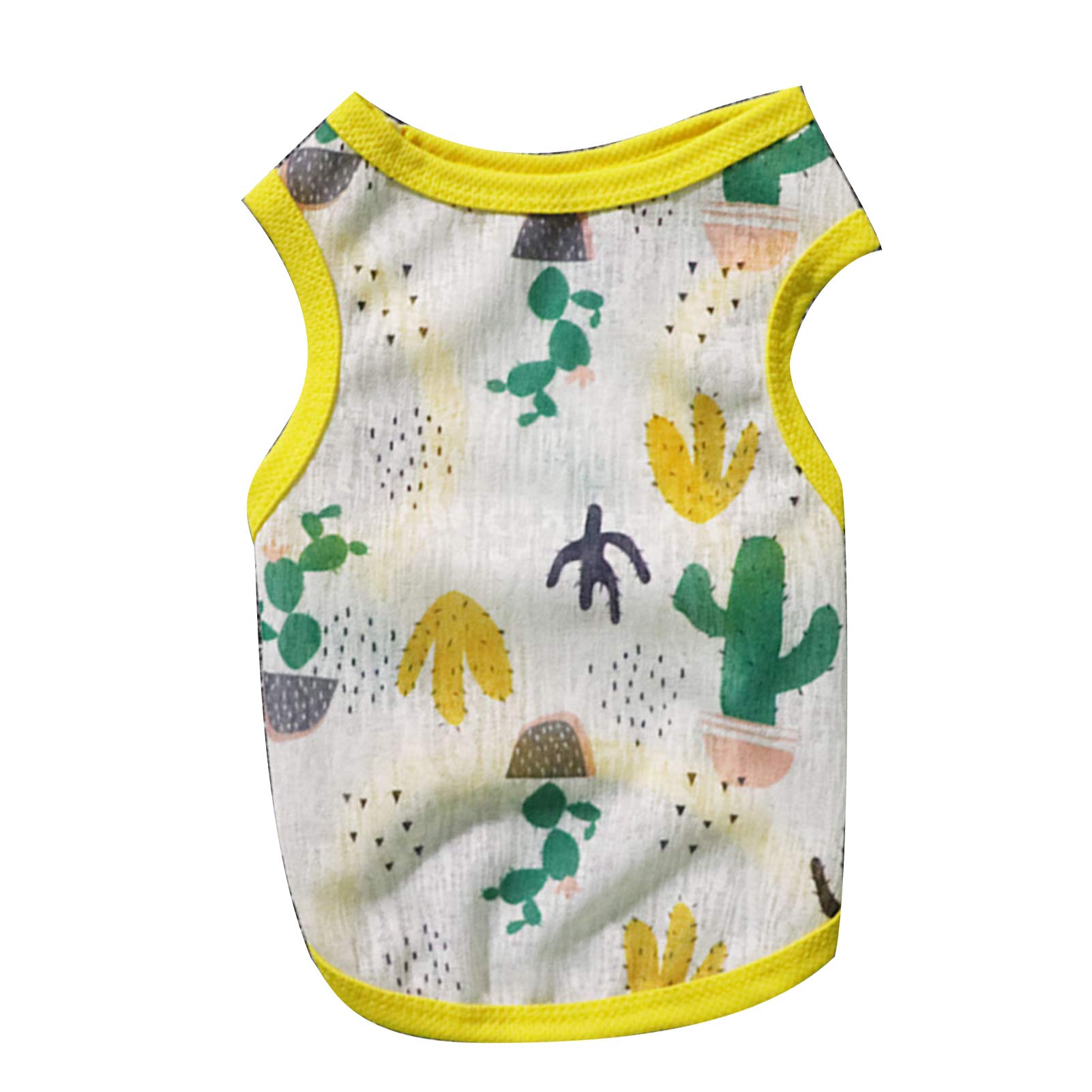 SONGBIRDTH Summer Dog Clothes - Cute Printed Breathable Round Neck Shirt Vest for Puppies & Small Dogs | Perfect for Outdoor Walks & Playtime