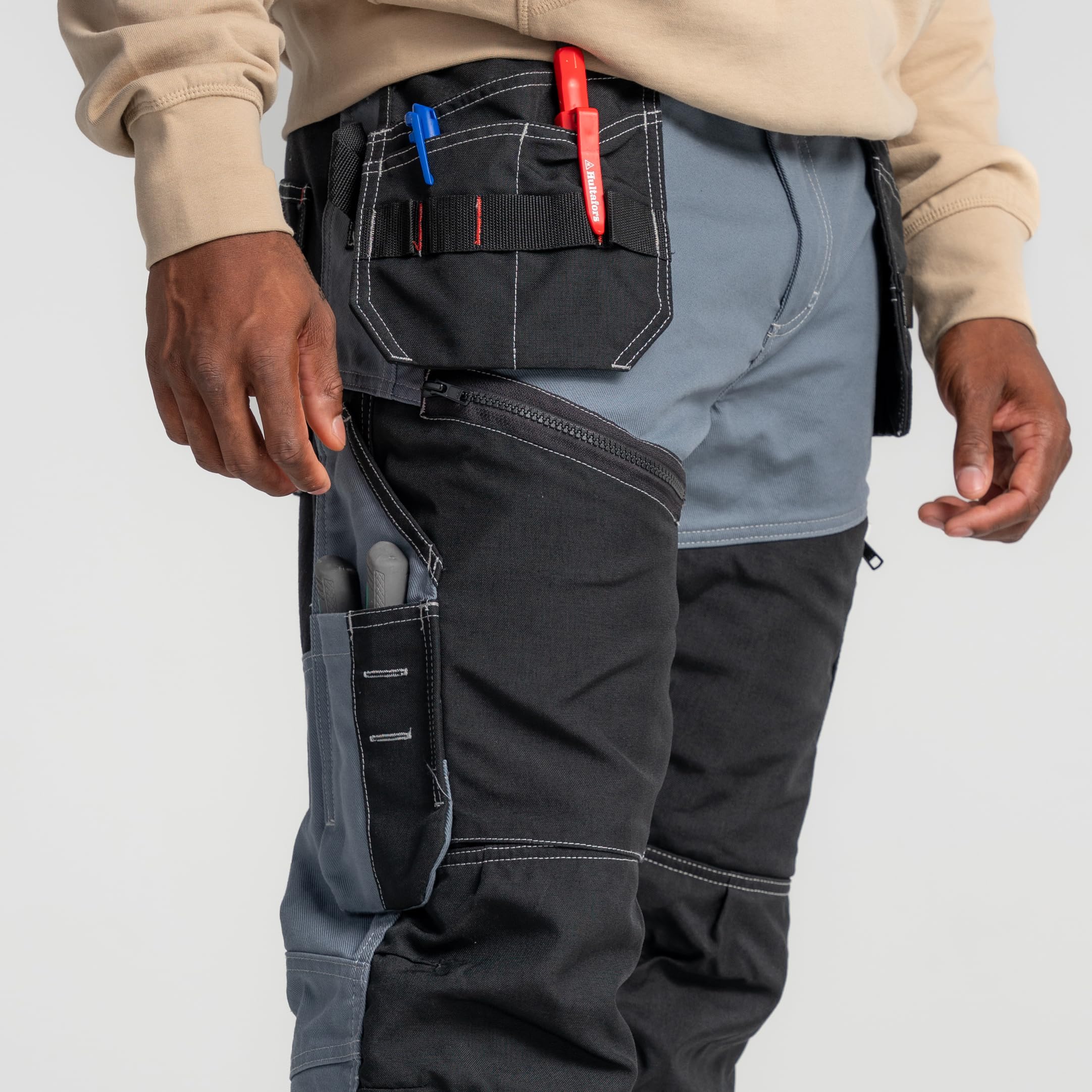 **Blaklader X1600 Men's Durable Cotton Work Pants with Cordura Reinforced Pockets – Heavy Duty Construction for Carpentry, Welding & Outdoor Labor**