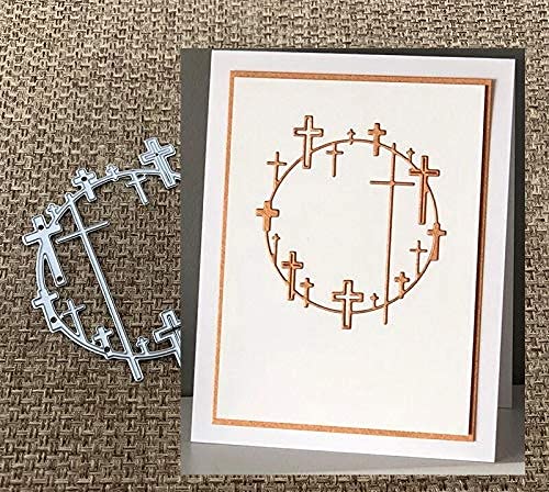 Premium Metal Cutting Dies for Scrapbooking & Card Making - Cross, Circle, Round Shapes - Embossing Templates for DIY Albums, Photo Boxes, Slimline Frames - Perfect for Thanksgiving & Memorial Day Crafts