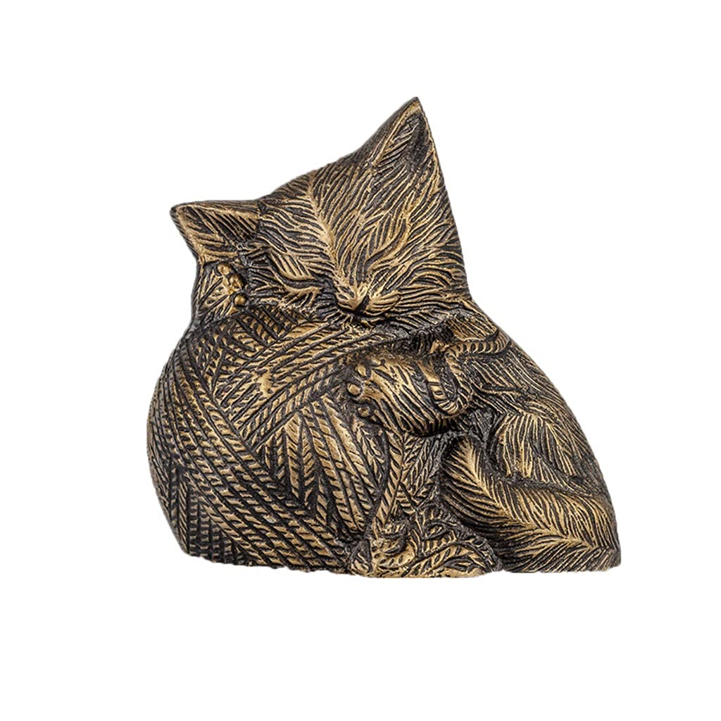 LEGU Pet Memorial Angel Cat Sleeping on Pillow - Small Cremation Urn for Dog & Cat Ashes - Beautiful Pet Memorial Statue for Beloved Pets | Perfect for Home Memorials & Pet Loss Comfort