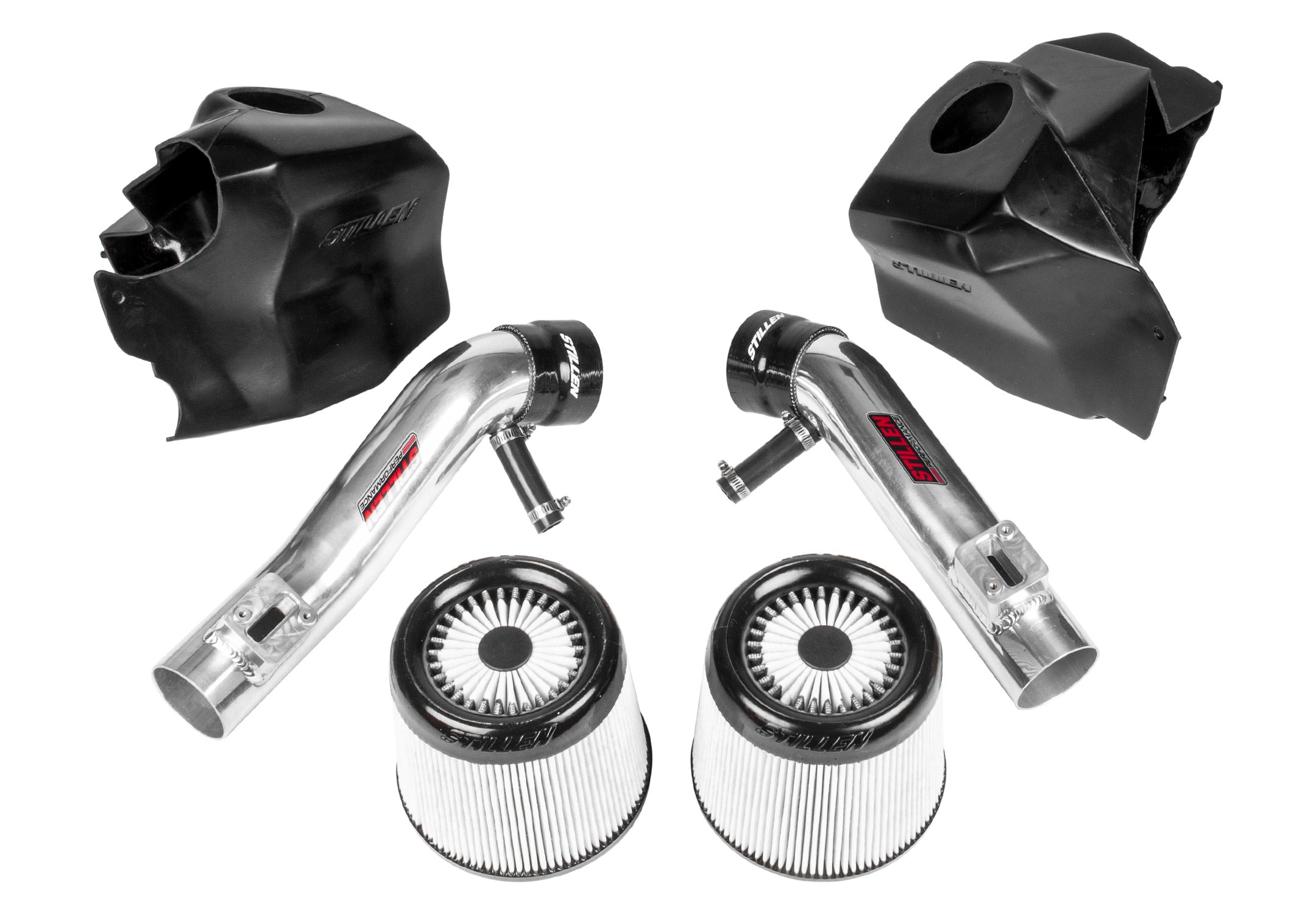 2009-2020 Nissan 370Z Dual Long Tube Cold Air Intake System (Gen 2) for Z34 - High Performance Dry Filter 402851DF - Improves Horsepower & Acceleration for Street Racing & Track Days