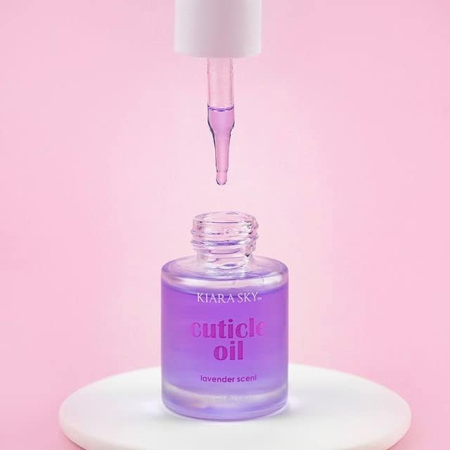 KIARA SKY Hydrating Nail and Cuticle Oil for Weak & Damaged Nails - 7 fl oz Lavender Scented Nail Strengthener & Growth Treatment - Ultra Nourishing Repair Formula with Vitamin E - Perfect for At-Home Manicures & Nail Care Routines