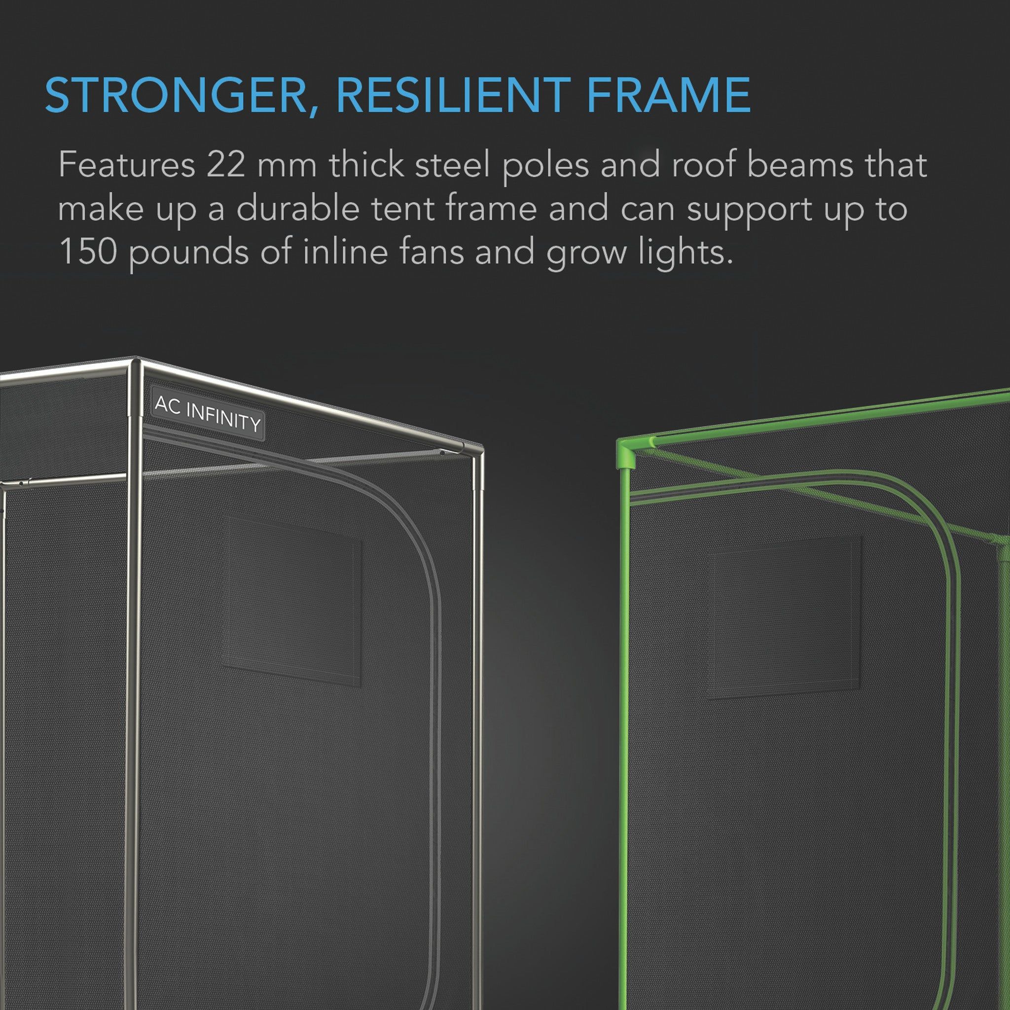 AC Infinity Cloudlab 811 10x10x6.8ft Hydroponic Grow Tent for Indoor Plants - Durable Reflective Mylar Grow Room with Observation Window for Seedlings, Veg & Flowering Stage | Perfect for Home Gardening & Commercial Grow Ops