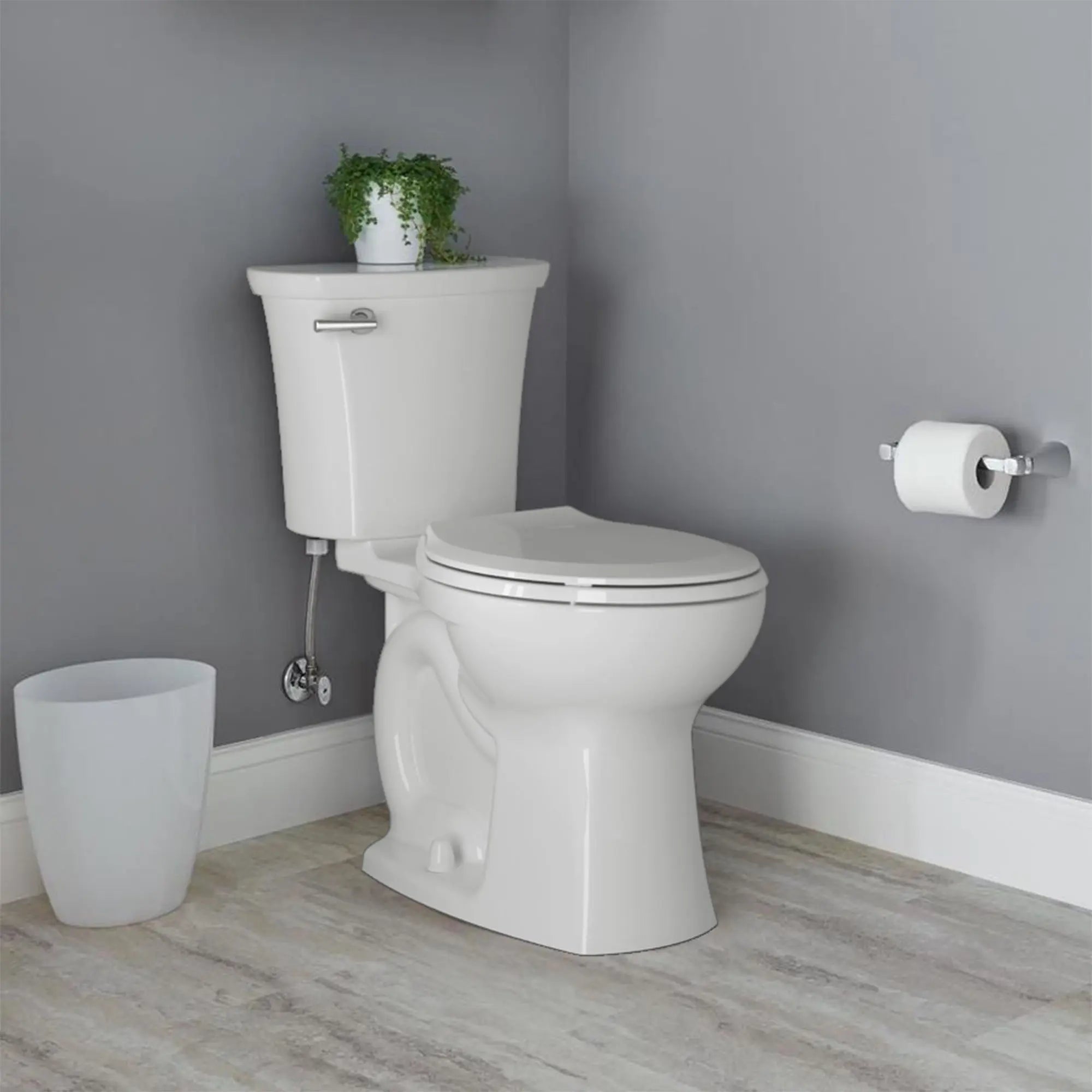 Edgemere® Two-Piece 1.28 GPF/4.8 LPF Elongated Chair Height Toilet - 10 Inch Rough-In (Seat Not Included) - Perfect for Small Bathrooms & ADA-Compliant Spaces