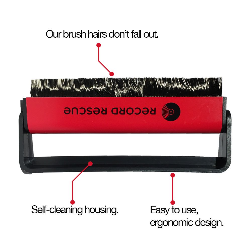 Premium Vinyl Record Cleaning Brush - Gentle & Effective LP Record Cleaner for Dust & Static Removal | Perfect for Vinyl Collectors & DJs | Use Before Playback to Enhance Sound Quality
