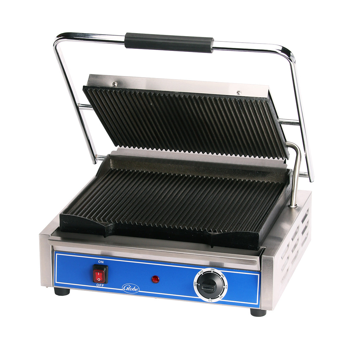 GPG1410 Cast Iron Sandwich & Panini Press Grill with Removable Grooved Plates - 14 x 10 Inch - Perfect for Home Kitchen, Restaurants & Outdoor Cooking