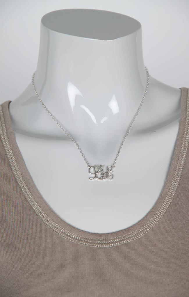 Silver Love Necklace for Women - Romantic Heart Pendant Jewelry Gift for Her - Perfect for Anniversaries, Valentine's Day & Special Occasions